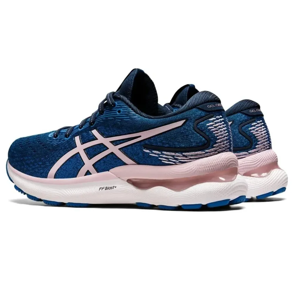 ASICS Woman Gel-Nimbus 24 Running Shoes French Blue/Barely Rose size 8.5 Wide - Picture 5 of 10